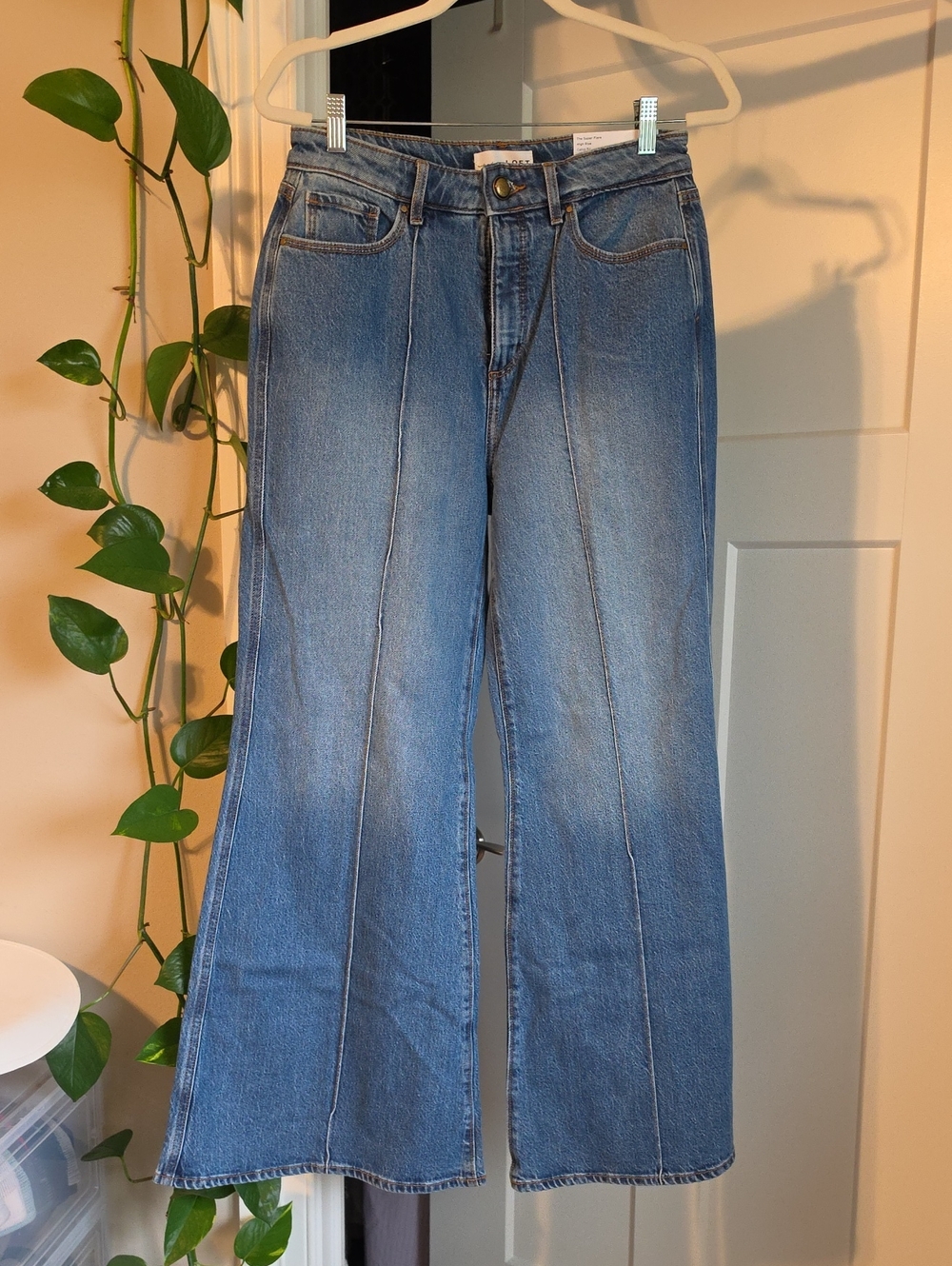 🆕️ LOFT Women's Blue Wide-Leg High-Rise Jeans